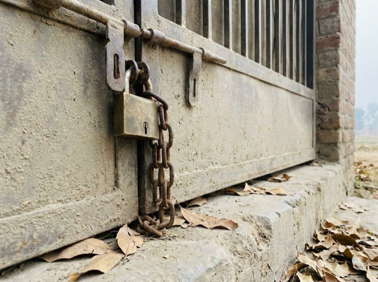 Sample photo of a locked gate